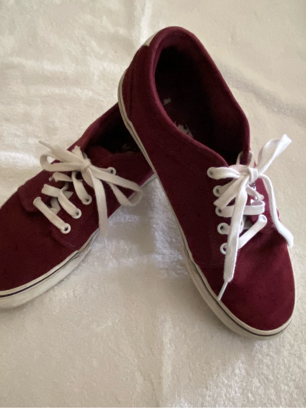 Vans Burgundy Canvas Low-Top Sneakers
